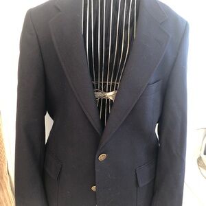 Luxury European Quality Fine Wool Navy Blue Blazer